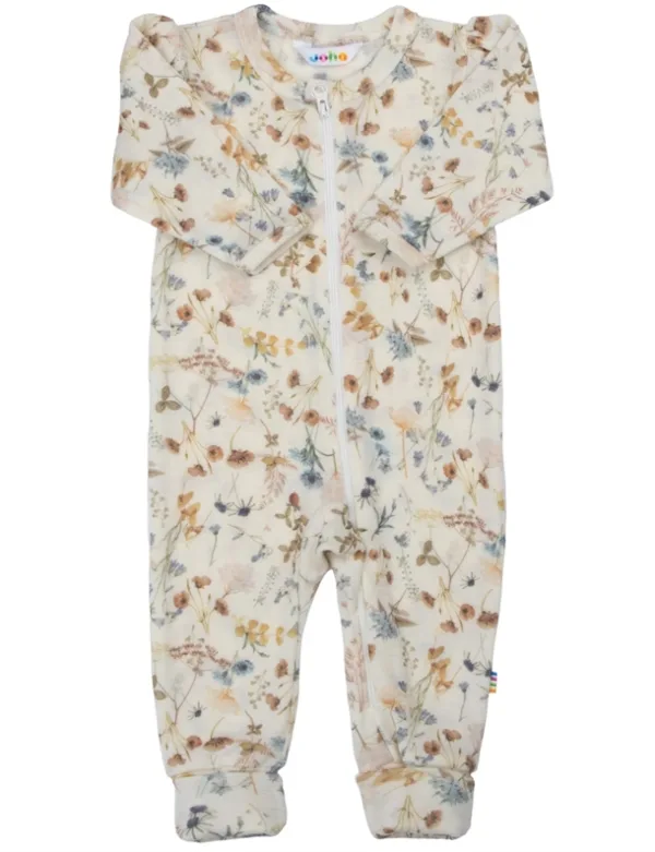 Joha Natdragt - Uld - Blomsterprint Off White - Joha