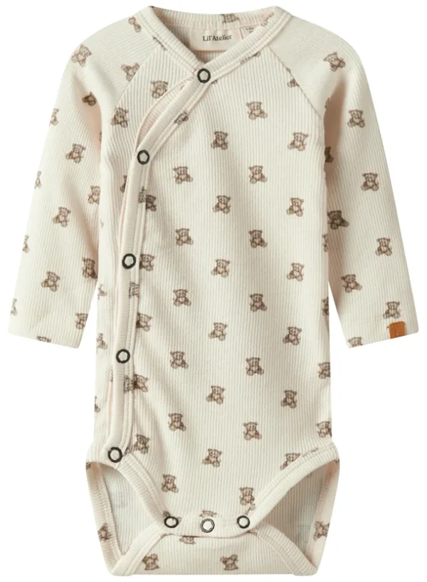 Lil Atelier Body - Sidelukning - NbnGavo - Turtledove Teddy Bear - Lil Atelier