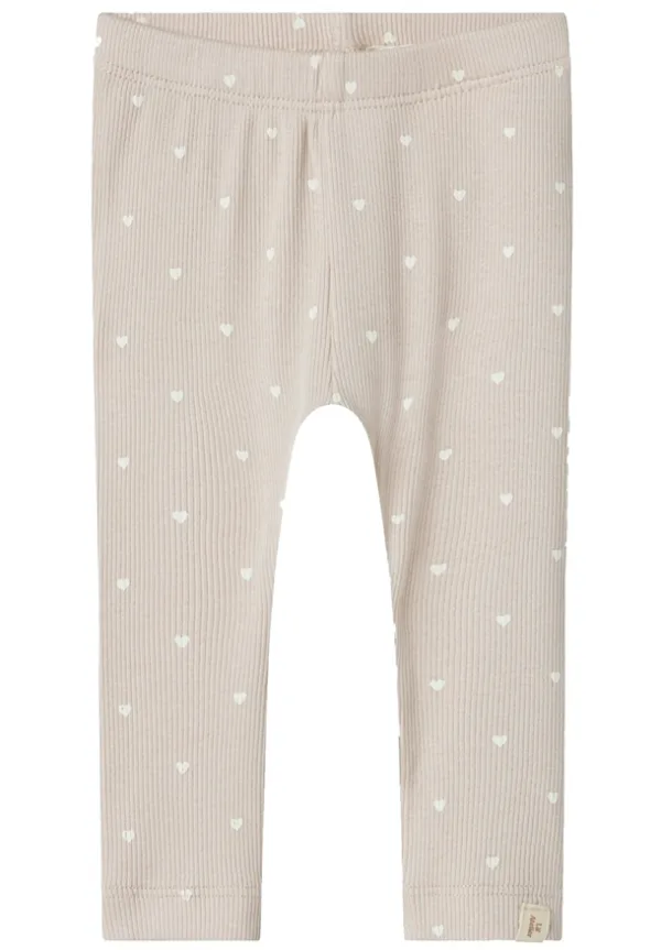 Lil Atelier Leggings - Hjerter - Gago Gray Morn Heart - Lil Atelier