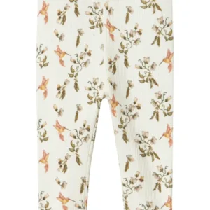 Lil Atelier Leggings - NbfFlavo - Coconut Milk Humming Bird - Lil Atelier
