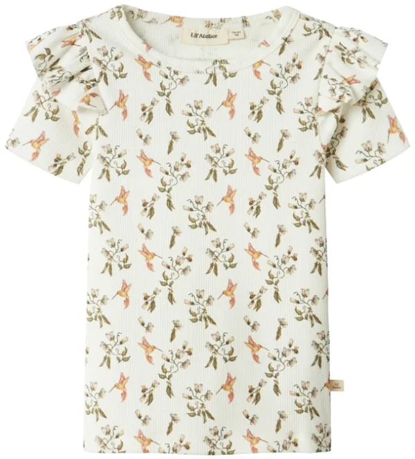 Lil Atelier T-shirt - NbfFlavo - Coconut Milk Humming Bird - Lil Atelier