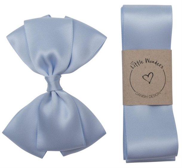 Little Wonders Dåbsbånd August Silke Satin Lyseblå - Little Wonders