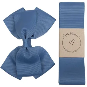 Little Wonders Dåbsbånd Konrad Grosgrain Støvet Blå - Little Wonders