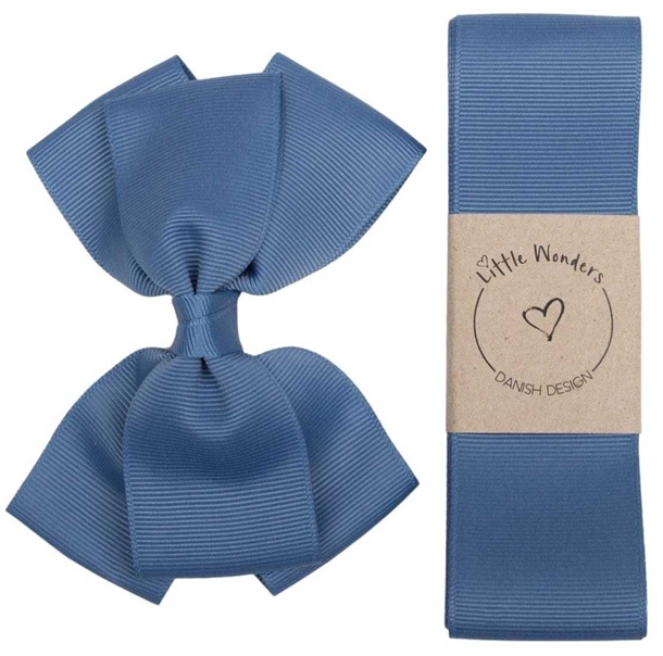 Little Wonders Dåbsbånd Konrad Grosgrain Støvet Blå - Little Wonders