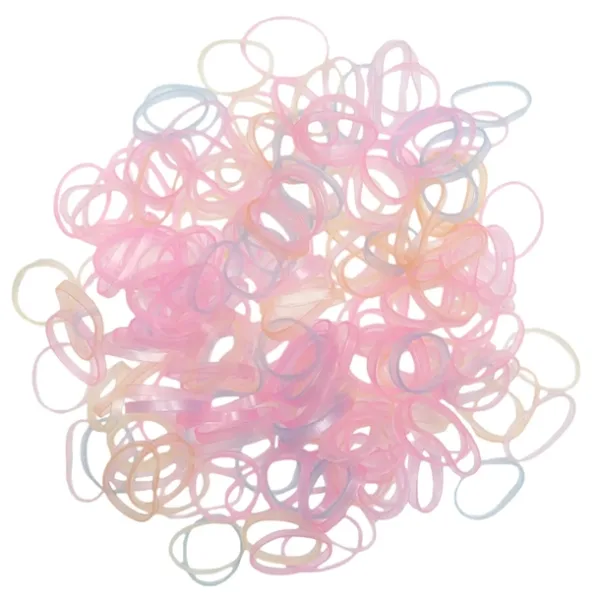 Little Wonders Silikone Elastikker Liva Clear Rainbow 200 stk. - Little Wonders