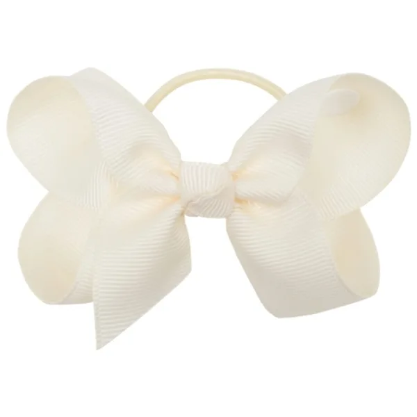 Little Wonders Sløjfe på elastik Lucca 5 cm Grosgrain - Antique Hvid - Little Wonders