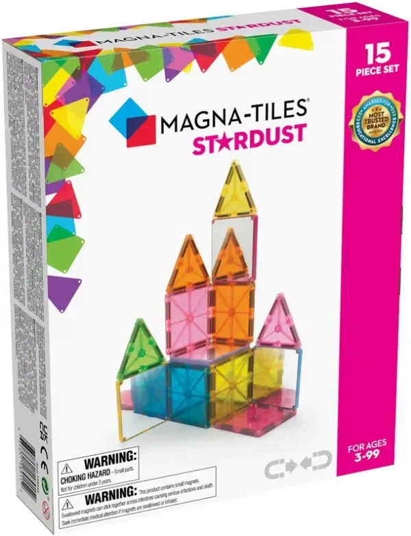 Magna-Tiles - Stardust - 15 stk. m. stjernestøv - Magna-Tiles