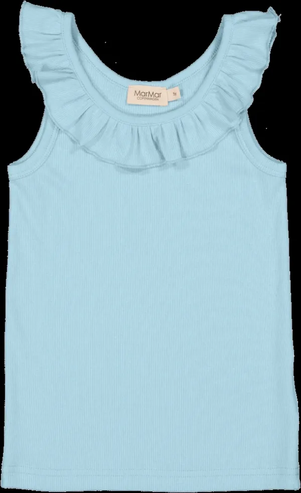 MarMar Bluse - Tamar - Modal Fine Rib - Heavenly Blue - MarMar Copenhagen