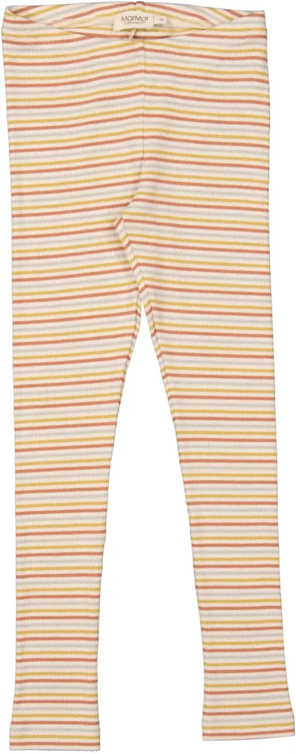 MarMar Leggings Modal Rib Autumn Stripe Mix - MarMar Copenhagen
