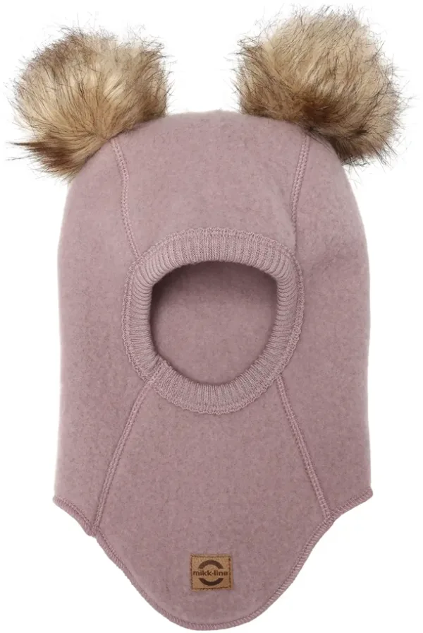 Mikk-Line Elefanthue m. pom pom Twilight Mauve - Mikk-Line
