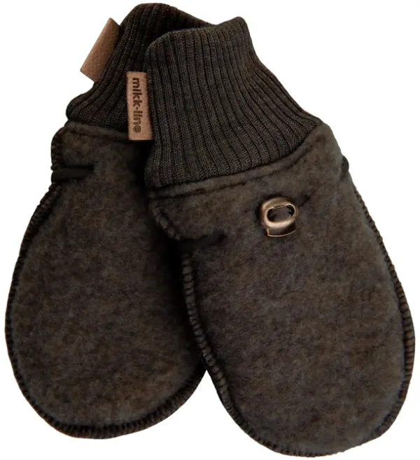 Mikk-Line Luffer Uld Dark Brown Melange - Mikk-Line
