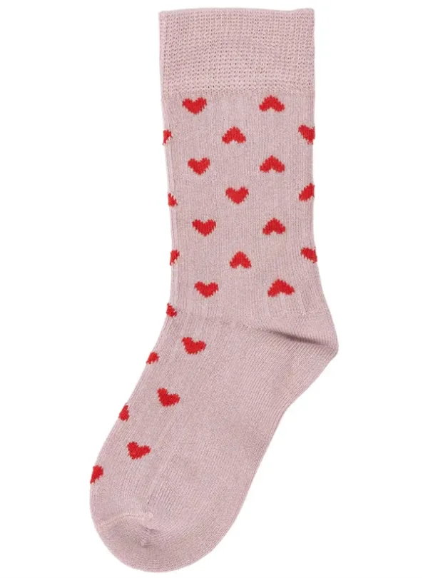 Minipop Strømper - Bambus - Hjerter - Rose Heart - Minipop