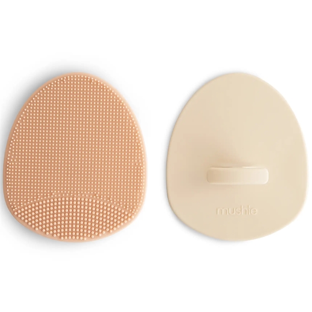 Mushie Babybørste Blush/Shifting Sand 2-pak - Mushie