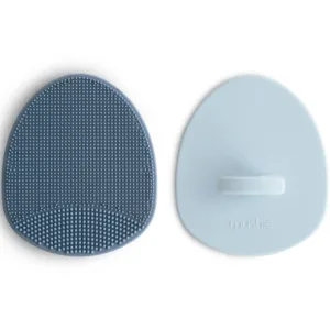 Mushie Babybørste Tradewinds/Periwinkle 2-pak - Mushie