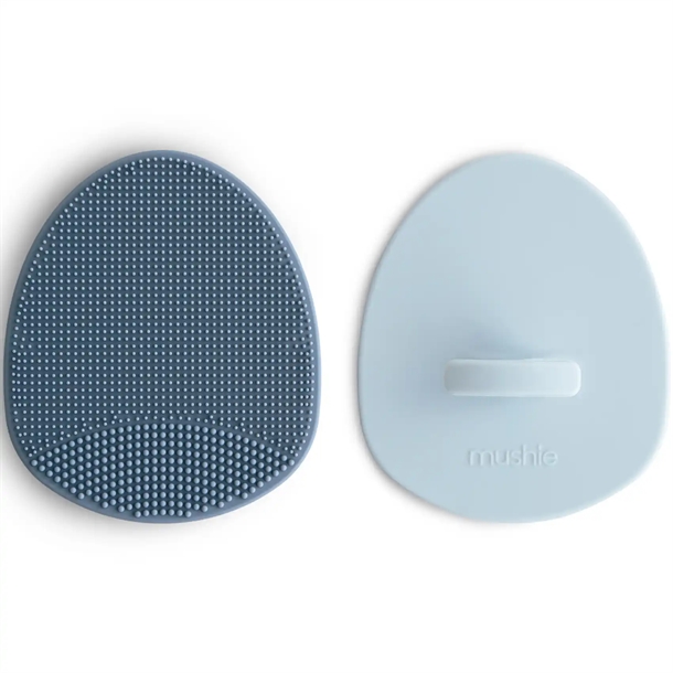 Mushie Babybørste Tradewinds/Periwinkle 2-pak - Mushie