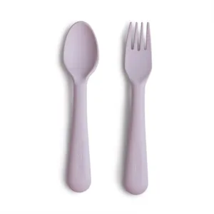 Mushie bestik - ske & gaffel - Soft Lilac - Mushie