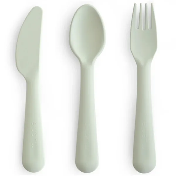 Mushie bestiksæt - gaffel ske & kniv - Sage - Mushie