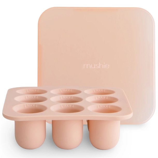 Mushie frysebakke til babymad 9 x 14,8 ml - Blush - Mushie
