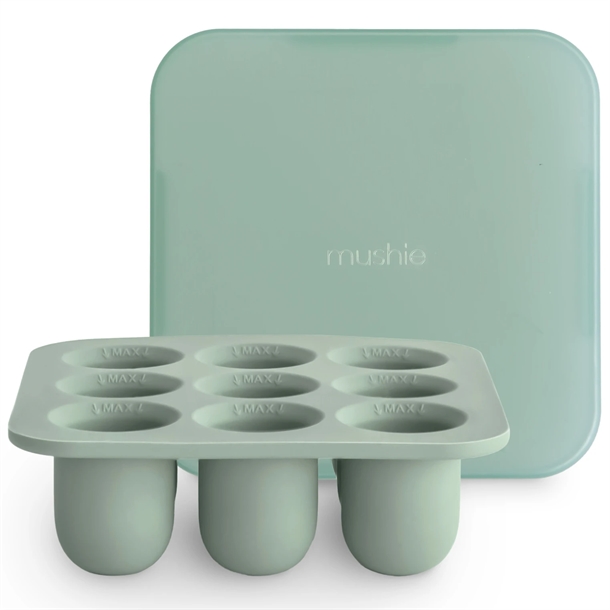 Mushie frysebakke til babymad 9 x 14,8 ml - Cambridge Blue - Mushie