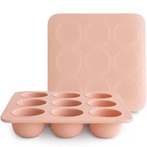 Mushie frysebakke til babymad 9 x 45 ml - Blush - Mushie