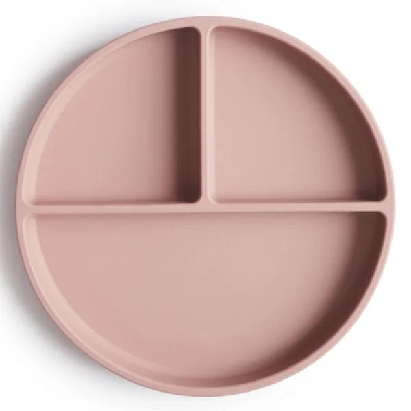 Mushie tallerken med sugekop - Blush - Mushie