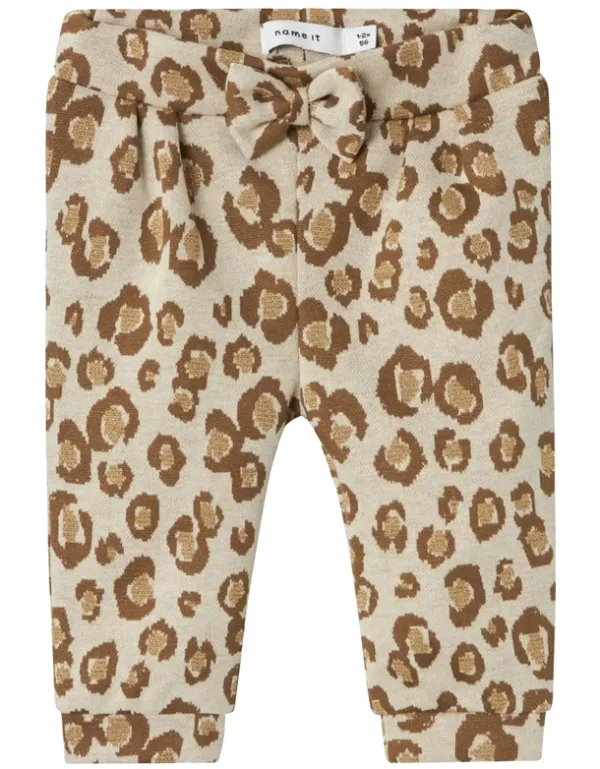 Name It Bukser NbfSoleo - Jacquard Leo Glitter - Summer Sand - Name It
