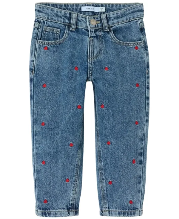 Name It Jeans Bella - Hjerter - Medium Blue Denim - Name It
