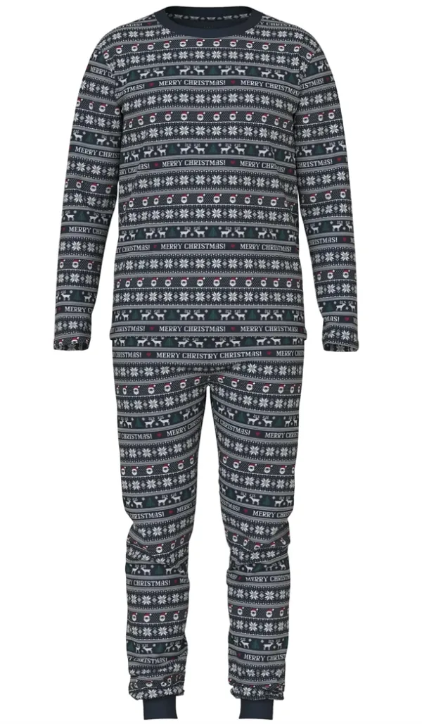 Name It Julenattøj Vismas Dark Sapphire Merry Christmas - Voksen - Name It