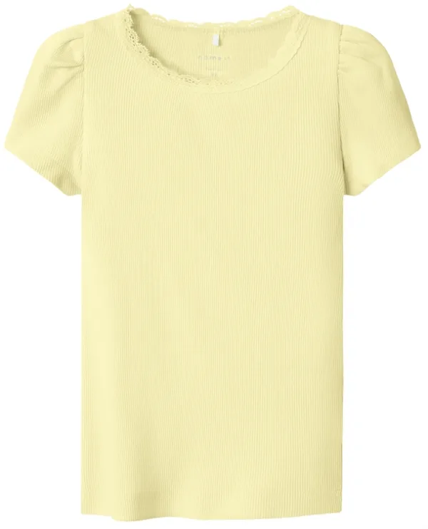 Name It T-shirt - Kab - Rib - Pastel Yellow - Name It