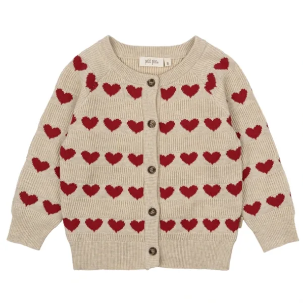 Petit Piao Cardigan - Strik - Heart Knit Pattern - Hjerter - Petit Piao