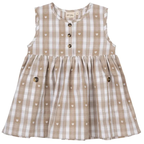 Petit Piao Kjole - Woven - Off white heart - Petit Piao