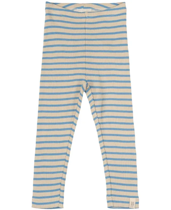 Petit Piao Leggings - Striber - Allure Blue/Dark Off White - Petit Piao