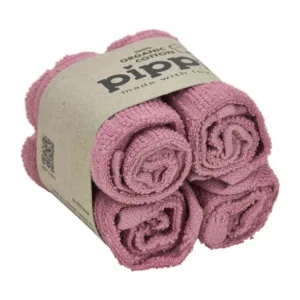 Pippi Vaskeklude 4-pak Old Rose - Pippi