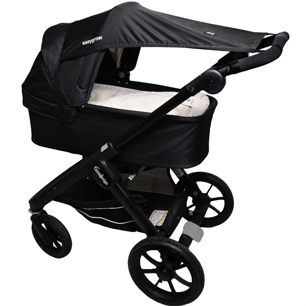 Solsejl til barnevogn og klapvogn Universal - Easygrow - Sort - Easygrow