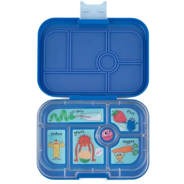 Yumbox Madkasse Bento Original - 6 rum - True Blue m. Monstre - Yumbox