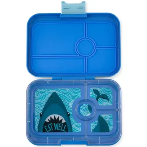 Yumbox Madkasse Bento Tapas XL - 4 rum - True Blue m. Haj - Yumbox
