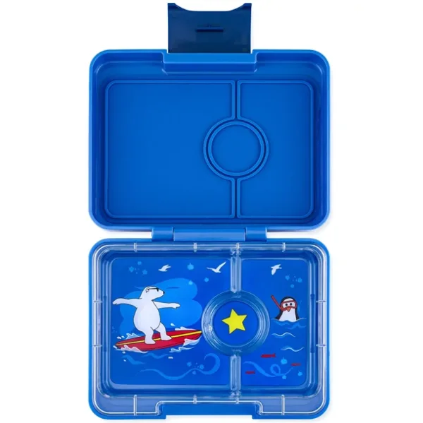 Yumbox Madkasse Snack - 3 rum - Isbjørn Surf Blå - Yumbox