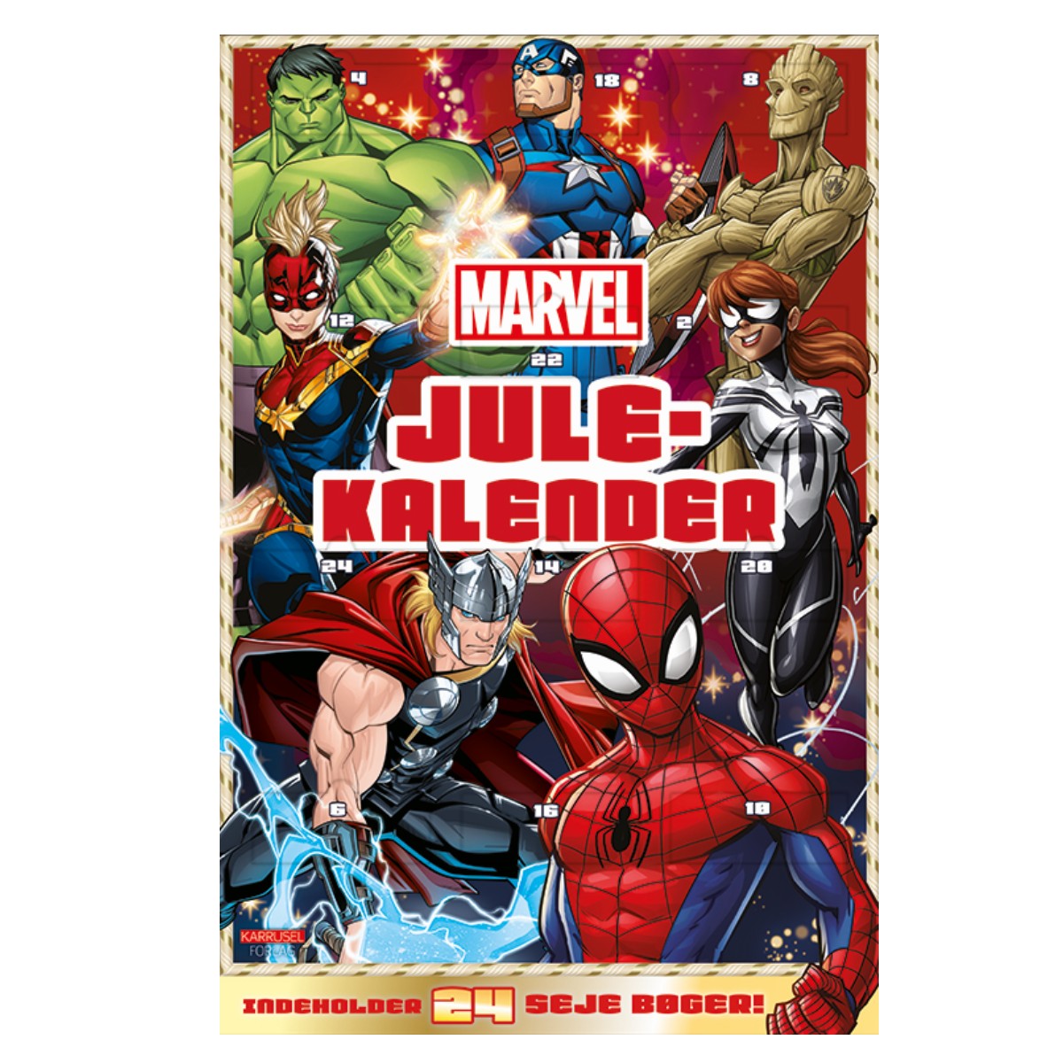Marvel Julekalenderbog - 24 Seje Bøger - julekalenderbog - Legekammeraten.dk - Legekammeraten.dk