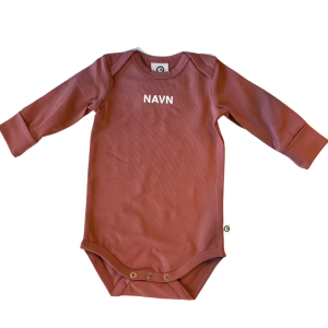 Müsli Body Med Navnetryk, Langærmet - Rose - Legekammeraten.dk - Legekammeraten.dk