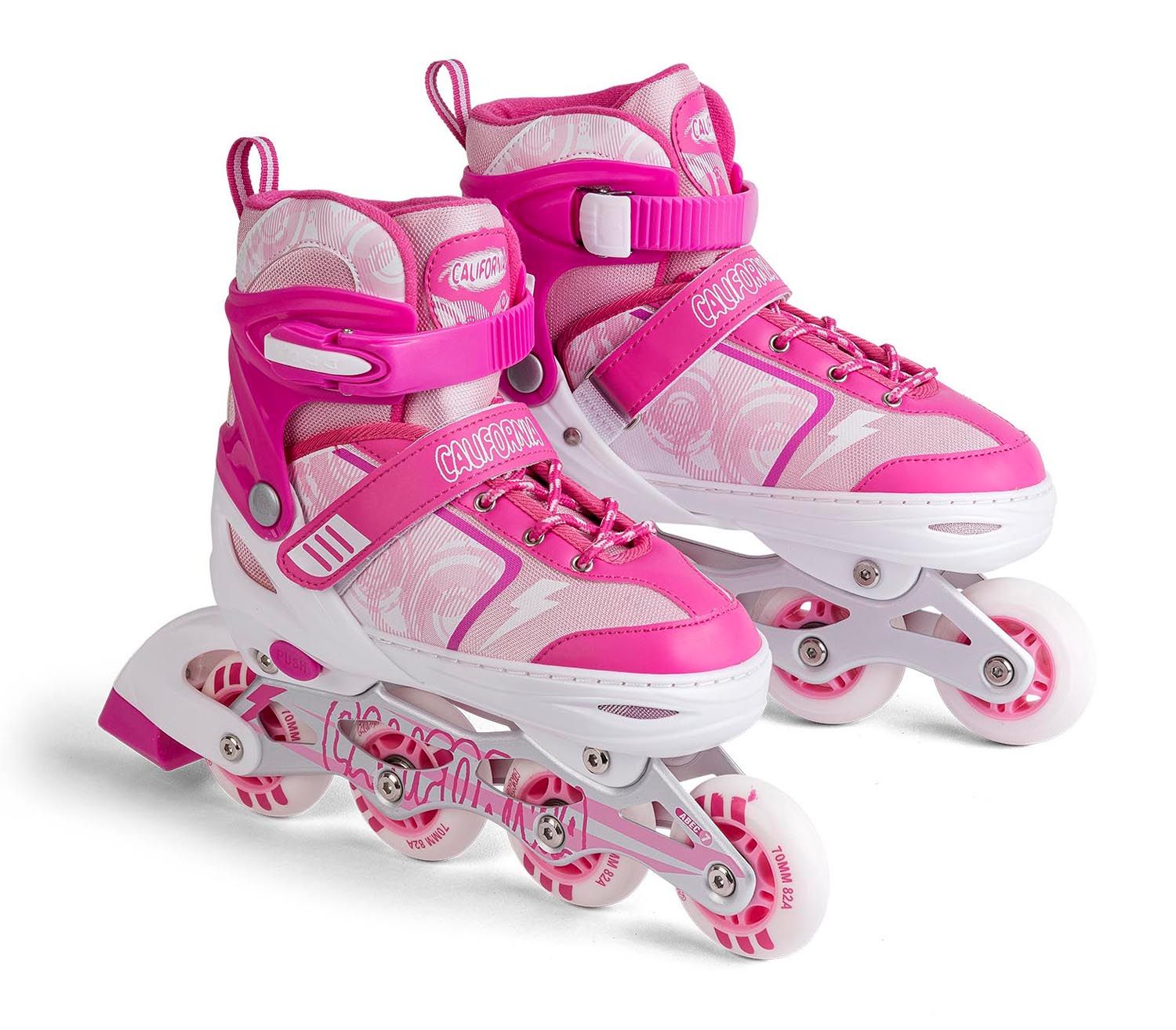California Rulleskøjter Pink/Hvid, Str. 39-42 - Rulleskøjter - Legekammeraten.dk - VN Toys