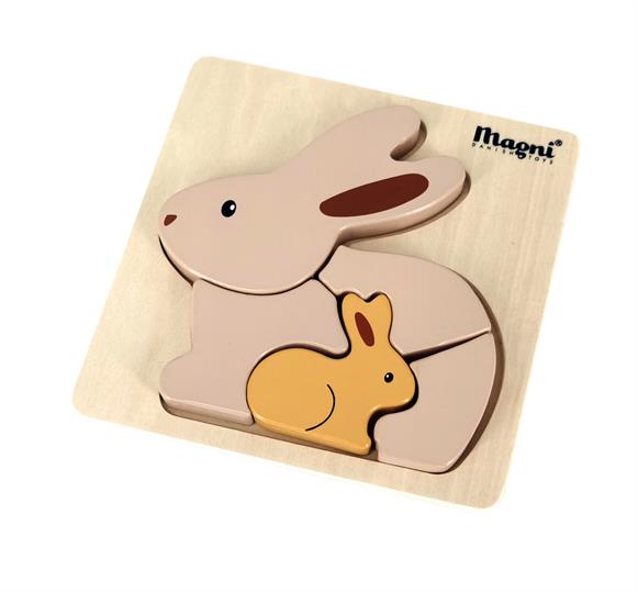 Kanin Puslespil, Beige, I 100% FSC Træ - puslespil - Legekammeraten.dk - Legekammeraten.dk