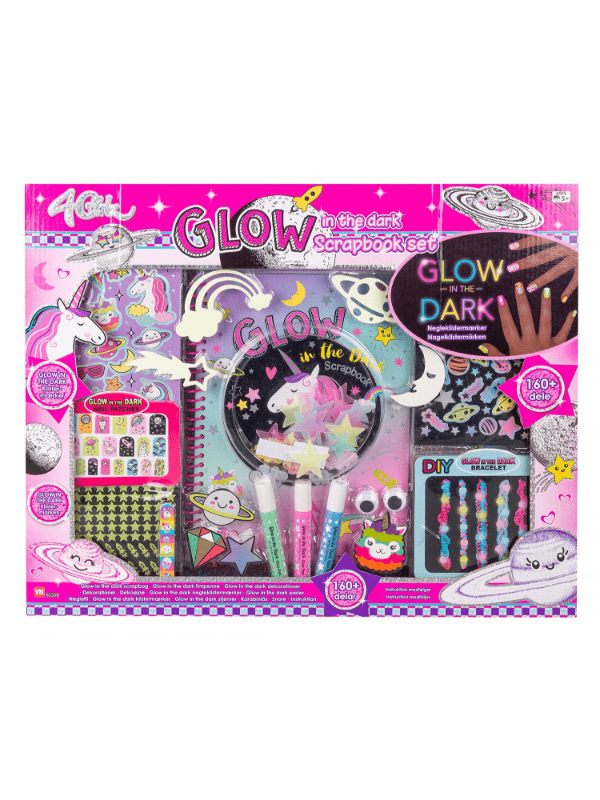 4-Girlz Glow In Dark Mega Sæt - pynt - Legekammeraten.dk - VN Toys