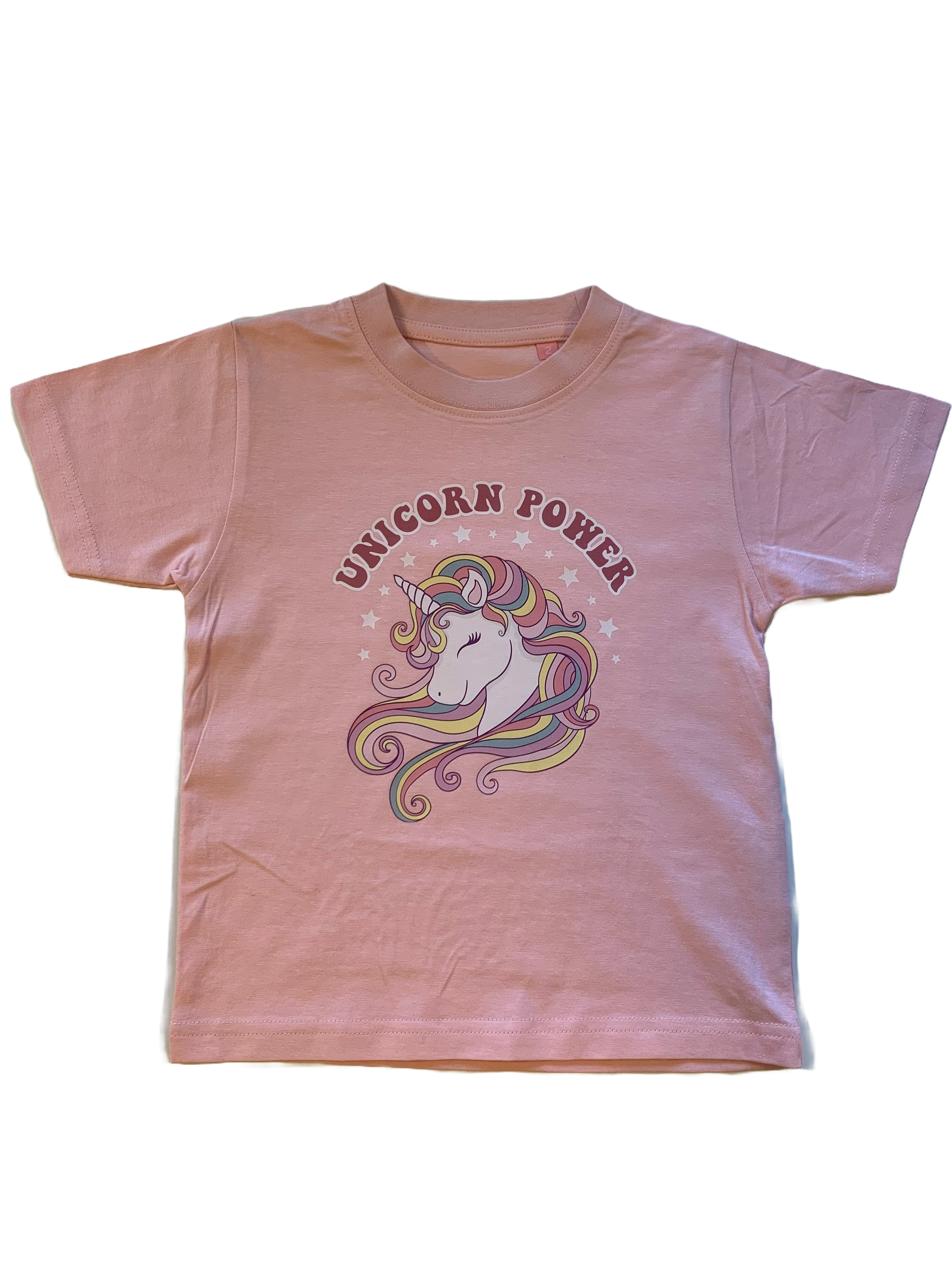 T-Shirt Med Sød Enhjørning S/S, Lyserød - T-Shirt - Legekammeraten.dk - UNIQUE TEE