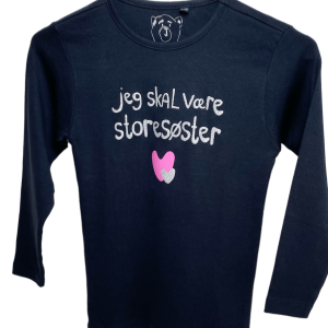 Jeg Skal Være Storesøster T-Shirt L/S, Dark Navy - Legekammeraten.dk - Legekammeraten.dk