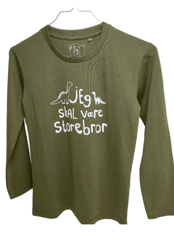 Jeg Skal Være Storebror T-Shirt L/S, New Army - Jeg skal være storebror t-shirt - Legekammeraten.dk - Legekammeraten.dk