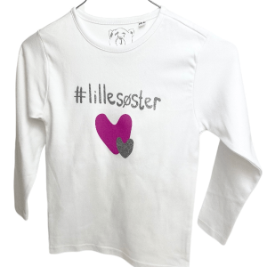 #Lillesøster T-Shirt L/S, Hvid - Legekammeraten.dk - Legekammeraten.dk