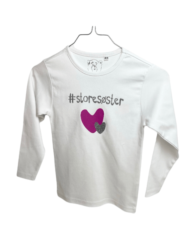 #Storesøster T-Shirt L/S, Hvid - Legekammeraten.dk - Legekammeraten.dk