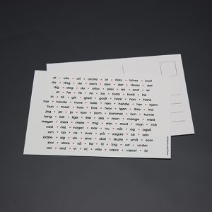 Postkort med 120 hyppigste ord - Lærlet