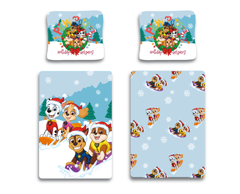 Voksen Størrelse Sengetøj Paw Patrol ""Julemotiv"" - Voksen størrelse sengesæt - Legekammeraten.dk - Legekammeraten.dk
