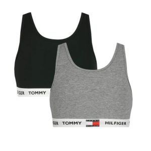 Tommy Hilfiger 2-Pak Bralette Grey/Black - Legekammeraten.dk - Legekammeraten.dk